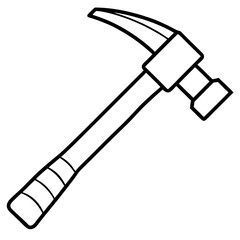 Industrial Hammer Line Sketch Art