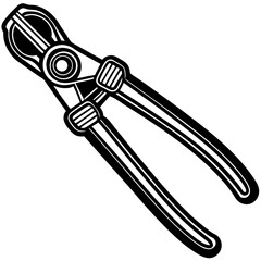 Industrial Rivet Gun Monoline Artwork