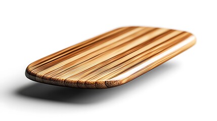 Smooth wooden serving platter with elegant stripes, displayed on a clean white background