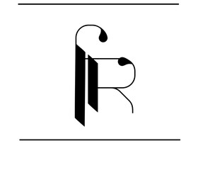 Handwritten FR Logo – Artistic F and R Alphabet Monogram