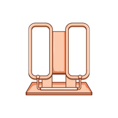 ergonomic book reading stand cartoon vector illustration