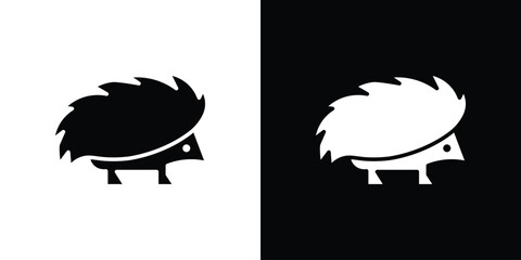 Hedgehog icon Vector illustration in solid and black and white. EPS10