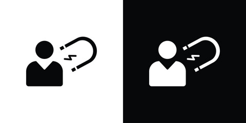 User engagement icon Vector illustration in solid and black and white. EPS10