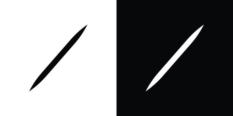 Toothpick icon Vector illustration in solid and black and white. EPS10