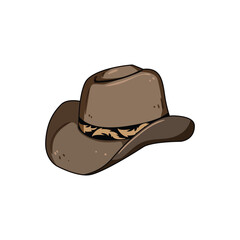 rodeo cowgirl hat cartoon vector illustration
