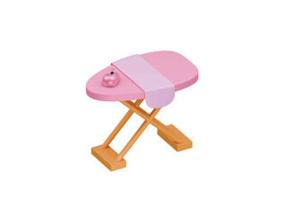 ironing board icon 3d illustration render