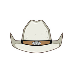 vintage cowgirl hat cartoon vector illustration