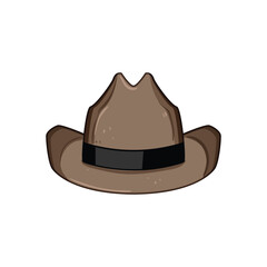 classic cowgirl hat cartoon vector illustration
