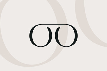 OO letter logo icon design. Classic style luxury initials monogram.