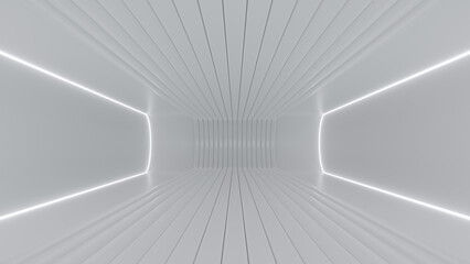 Abstract Futuristic empty floor and room Sci-Fi Corridor With light for showcase,room,interior,display products.Modern Future cement floor and wall background technology interior concept.3d render