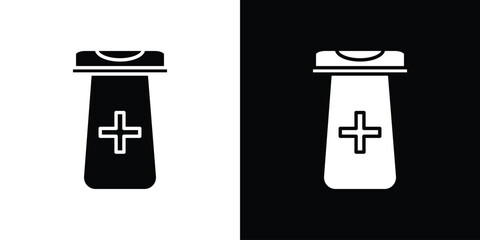 Myasthenia gravis icon Vector illustration in solid and black and white. EPS10