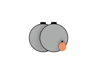 light reflector icon 3d illustration render