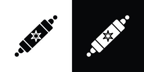Mezuzah icon Vector illustration in solid and black and white. EPS10