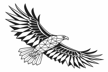 Dynamic Soaring Eagle Vector Illustration with Bold Colors and Modern Design