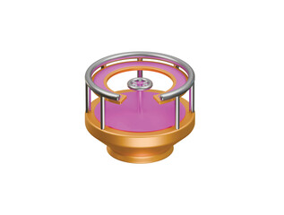 playground spinner ride icon 3d illustration render