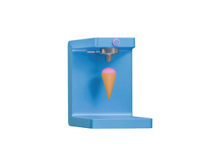 ice cream machine icon 3d illustration render