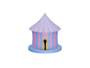 festival tent icon 3d illustration render