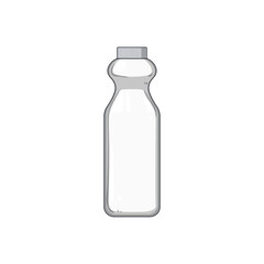 waste milk bottle plastic cartoon vector illustration