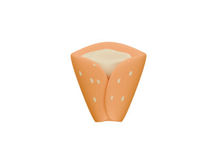 crepe icon 3d illustration render