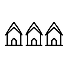 Cabin Life Line Art Vector Set – Minimalist Outdoor & Rustic Icons