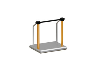 pull up bar icon 3d illustration render