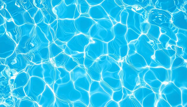 Rippled, vibrant blue pool water - Powered by Adobe