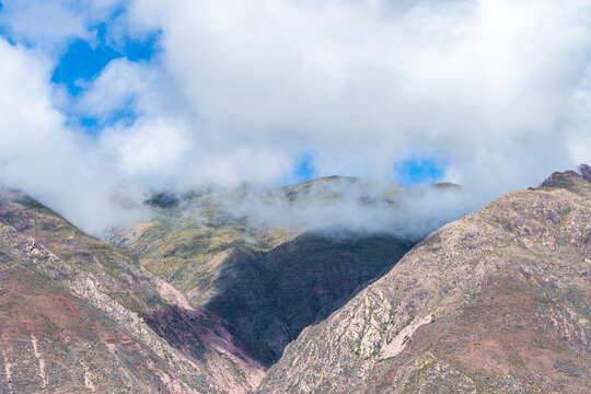 Misty mountains in La Puna, Argentina landscape