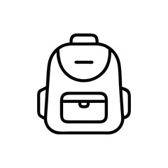 Minimalist Line Art Backpack – Lifestyle Vector on White Background