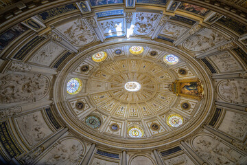 Explore the stunning ceiling of Seville Cathedral's Sala Capitular