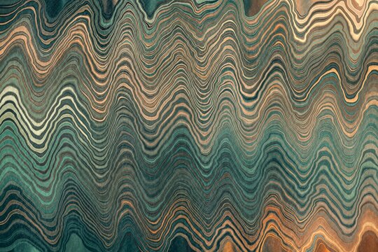 Wavy abstract lines in earthy tones with fluid patterns