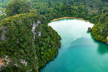 Aerial view of Koh Yao Noi island in Thailand