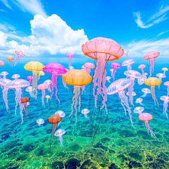jellyfish in the sea