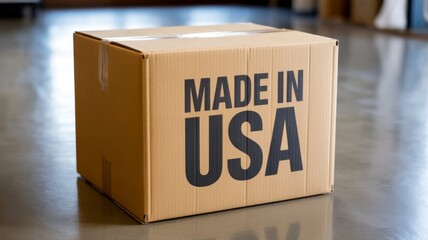 label prominently displayed on the side of an unopened cardboard shipping box