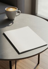 Magazine Mockup Blank Cover Table, empty publication template for graphic design or editorial presentation