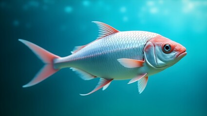 Naklejka premium fish in aquarium, fish on a blue background, fish in the water,, fish on a white background, 