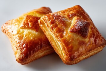 Golden and Flaky Pastries with a Deliciously Crisp Texture Perfect for Breakfast or Dessert in a Light Atmosphere Ideal for Culinary and Food Photography