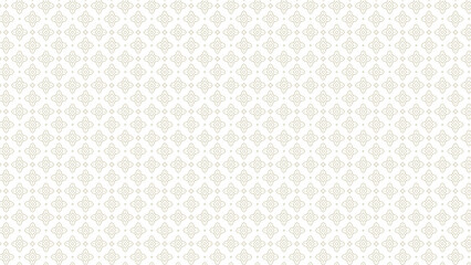 Delicate floral pattern with geometric shapes in a repeating design on a white background surface texture