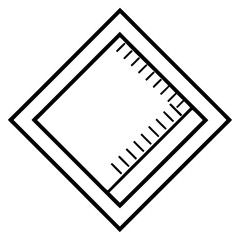 Minimalist Square Measuring Tool Vector