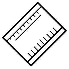 Minimalist Square Measuring Tool Vector