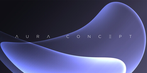 Abstract vector background with smooth glowing purple-blue translucent forms on dark minimal canvas. Perfect for luxury branding, elegant design, digital visuals, and modern compositions.