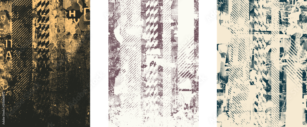 Leinwandbilder Glitch distorted geometric shape . Noise destroyed logo . Trendy defect error shapes . Glitched frame .Grunge textured . Distressed effect .Vector shapes with a halftone dots screen print texture.