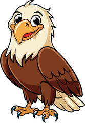 Obraz premium Cartoon eagle drawing vector illustration for kids children and eagle lovers graphic design
