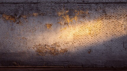 Brick Wall with Sunlight and Shadow Play