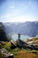 hiking in the mountains