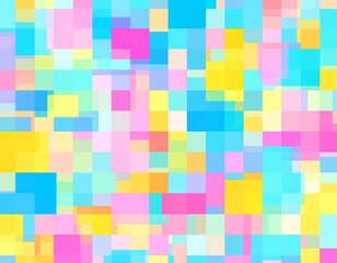 Colorful pixelated squares