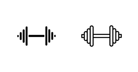 Barbell Vector Icon