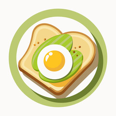fried egg and toast