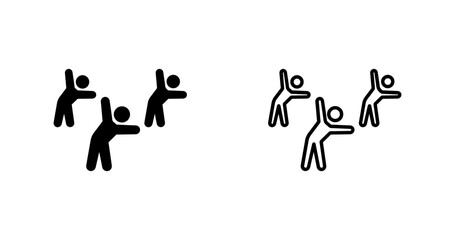Group Fitness Vector Icon