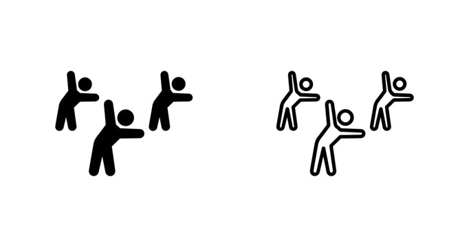 Group Fitness Vector Icon