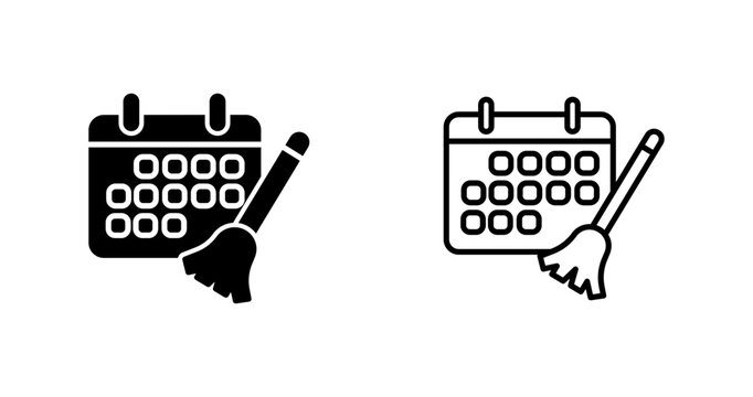 Cleaning Schedule Vector Icon